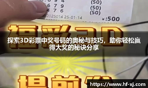 探索3D彩票中奖号码的奥秘与技巧，助你轻松赢得大奖的秘诀分享